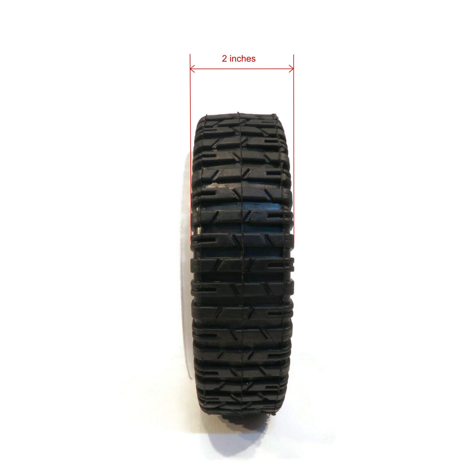 The ROP Shop | Rueda de tracción delantera de plástico, 8 pulgadas x 2 pulgadas con rueda de engranaje, 1/2 pulgadas de agujero, eje de desplazamiento de 1 5/8 pulgadas