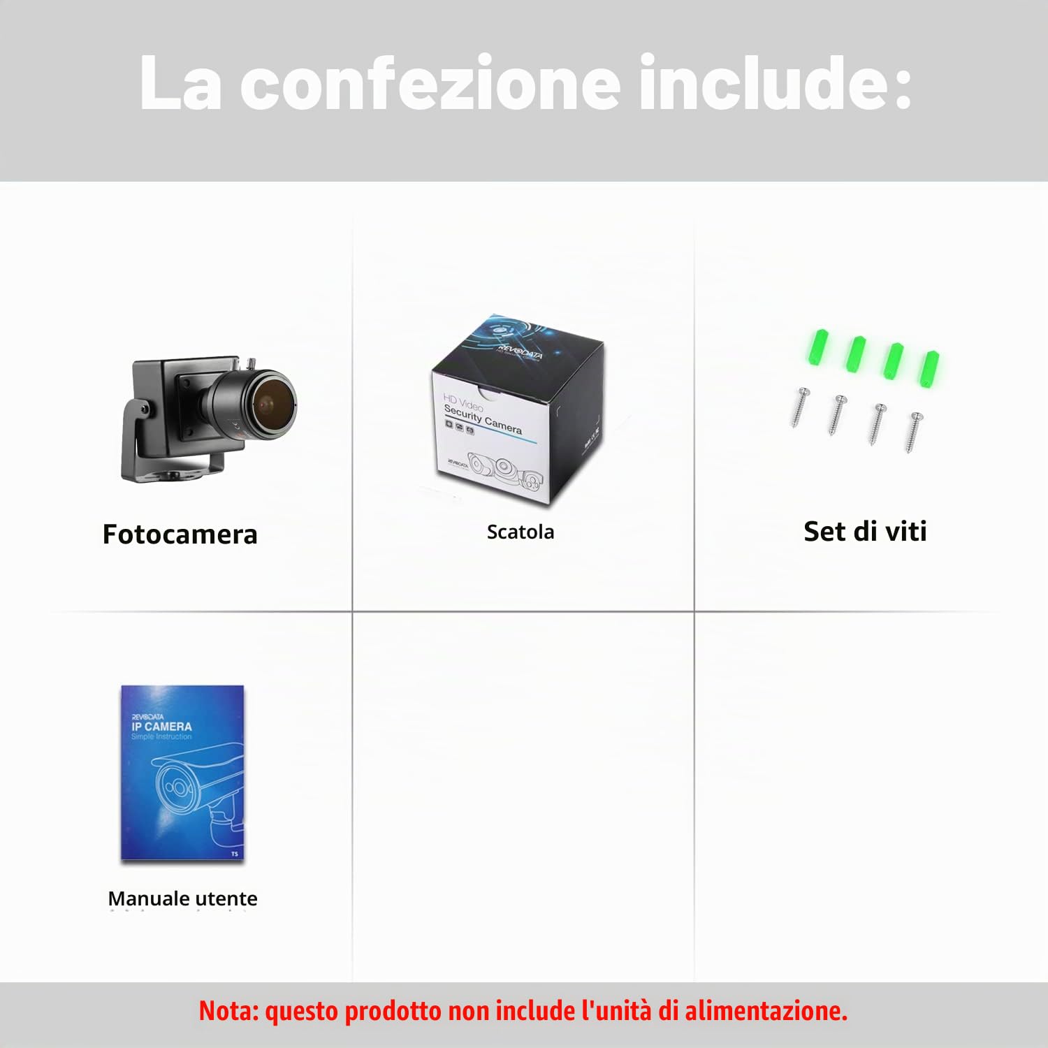 5MP Mini PoE IP Camera, Ultra HD 2880x1620P Zoom 2.8-12mm, Telecamera di rete Compatta per la Sicurezza Interna Della Casa, Vista Remota P2P Controllo Web RTSP (I712-P-TS-X)
