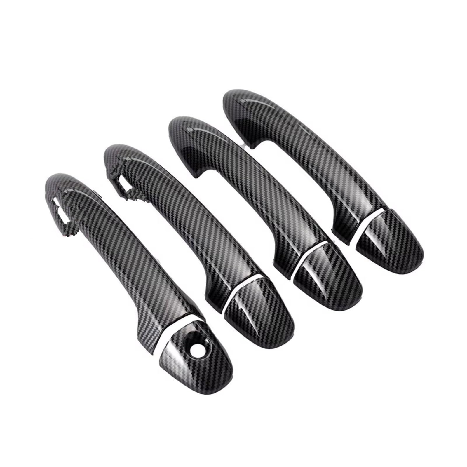 Cqrbne Carbon 2 Sensors For Toyota For Rav4 For Xa40 2014-2019 Carbon Fiber Chrome Car Door Handle Bowl Cover Decor Trim Sticker Styling Accessories Car Exterior Door Handle(Carbon 2 Sensors)