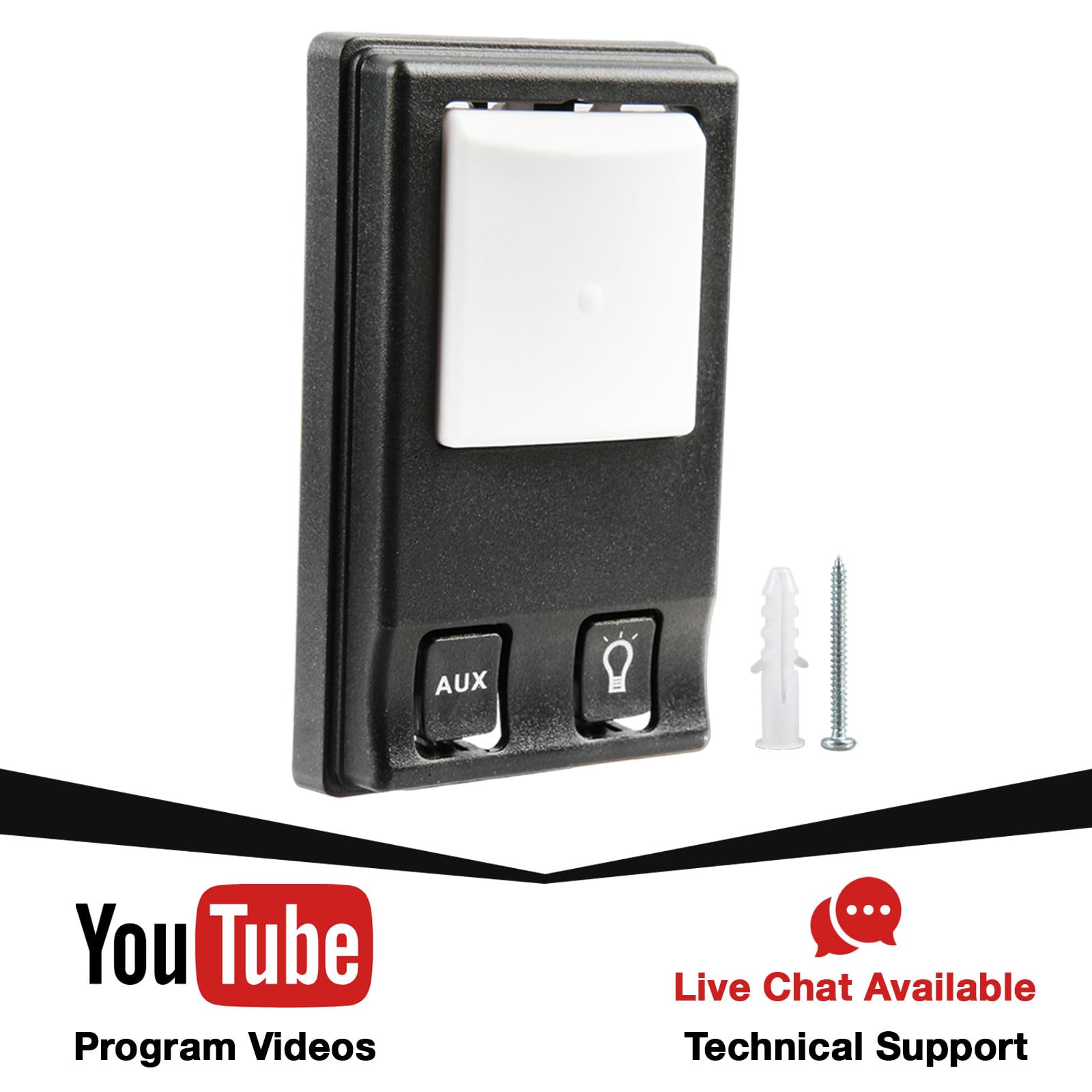 Garage Outlet Door Opener Large Button Control Wall Panel Purple