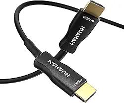 Cabo HDMI 2.1 de fibra óptica 8K 48Gbps 10 m, cabo HDMI de alta velocidade, 8K @60Hz 4K @ 120Hz HDR dinâmico HDCP 2.2 e 2.3 eARC cabo HDMI compatível com PS5/Xbox/Apple TV/LG/Samsung/Blu-ray