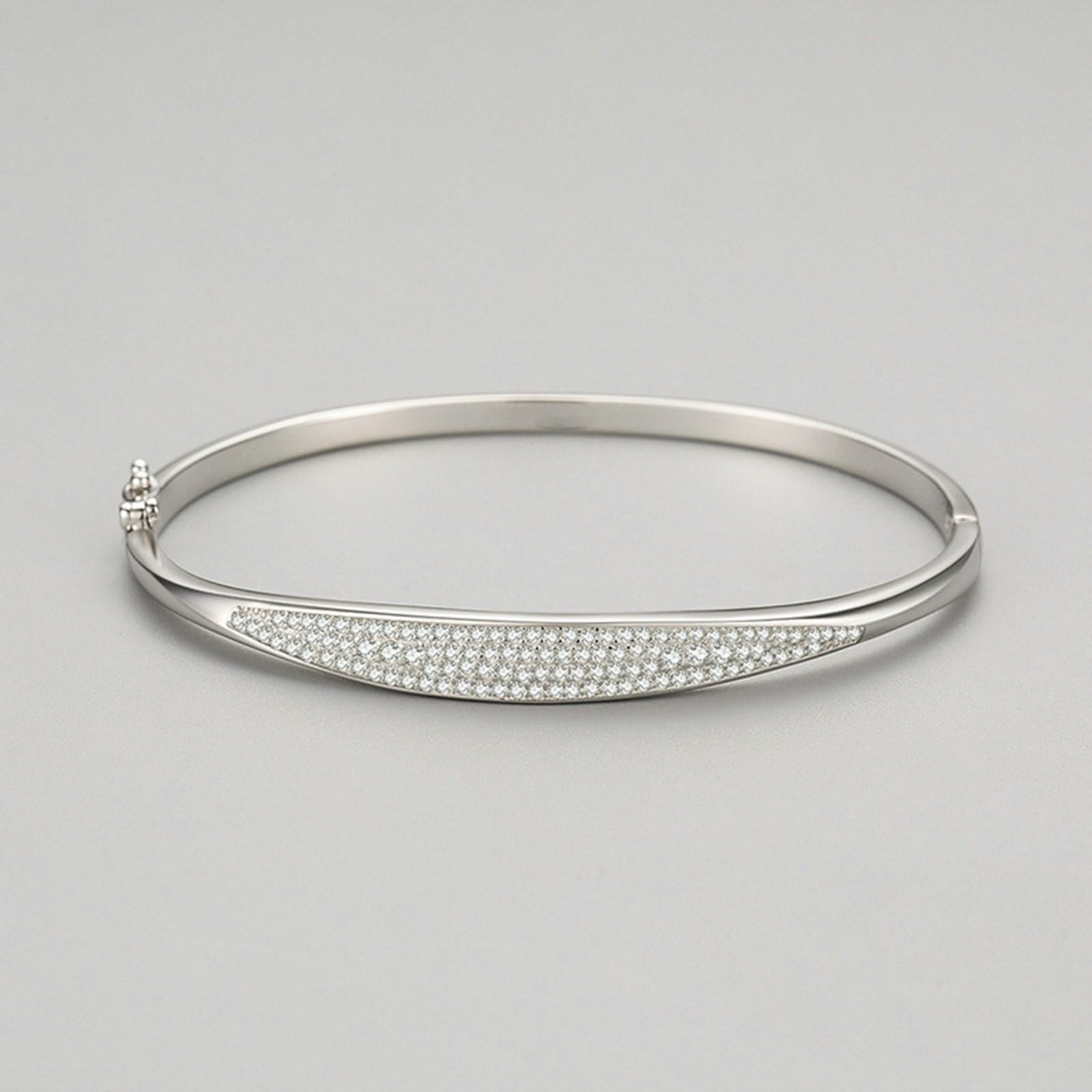 Pulsera de platino 950 para mujer, 54-60 mm de diámetro, geometría