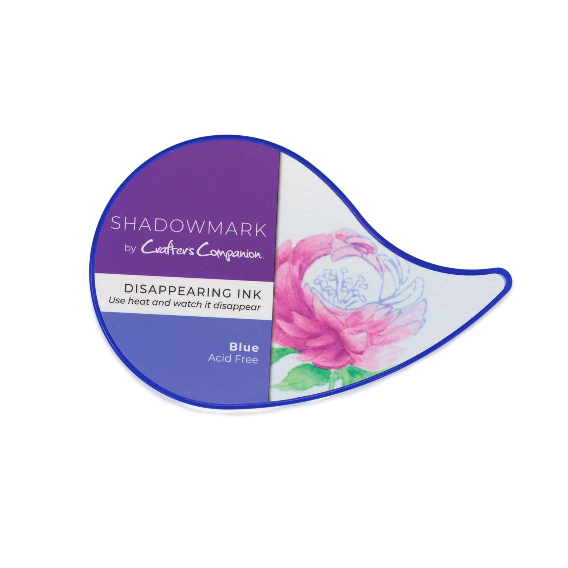 Crafter's Companion Blue Shadowmark Ink Pad - Disappearing Ink - Provides A Outline