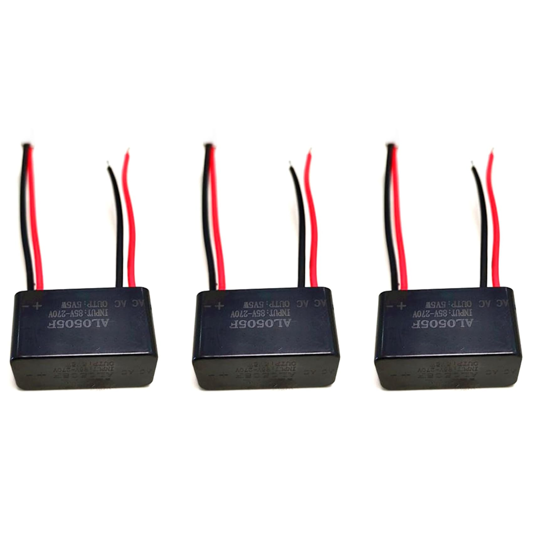 Jnchdghwa Black 3X Ac 220V To Dc 5V/1A Mini Transformer 5W Waterproof Epoxy Potting Light Power Supply Isolation Switch Module Driver