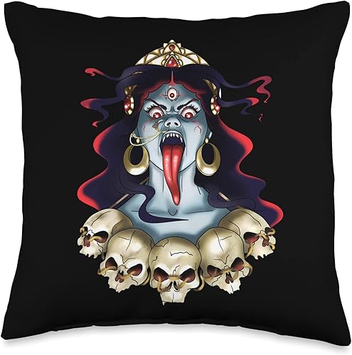 Miniatura 5 de Kali India Hinduism Buddhism Hindu Goddess Gift Kali  Budismo hinduista de la India  Almohada de diosa hindú 18 x 18 pulgadas multicolor