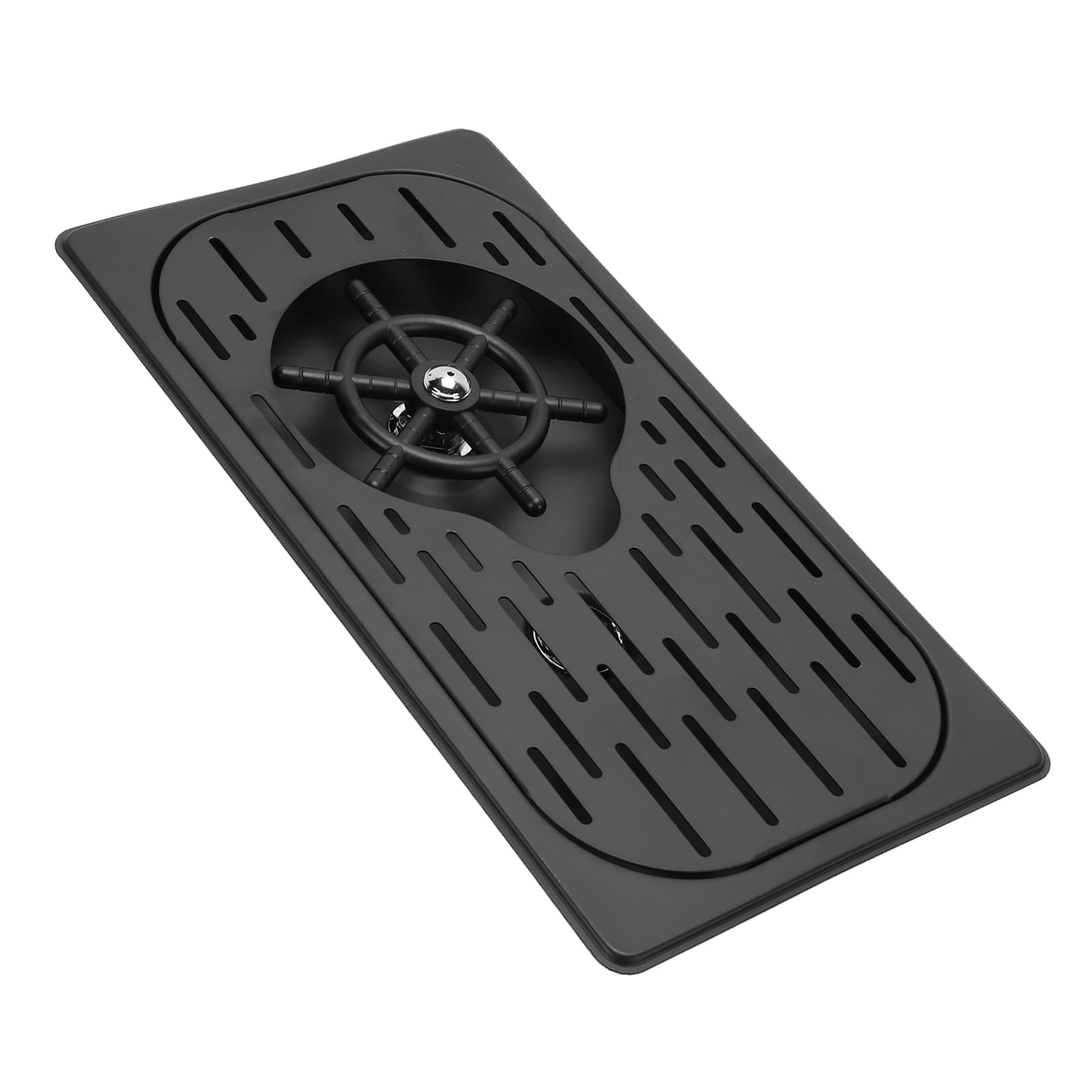 Lavavasos, Enjuagador de Vidrio de Acero Inoxidable, Potente Accesorio de Limpieza para Fregadero, Ideal para el Hogar, Cocina, Hotel, Bar y Restaurante, 12.9x6.9inch (BLACK)