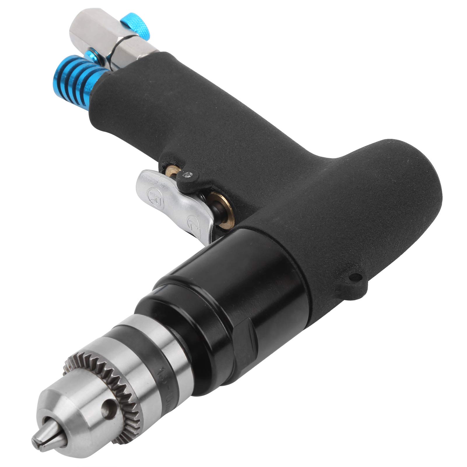 Cocoarm Wiertarka Pneumatyczna Wiertarka Pneumatyczna, ze Stali Stopowej 10 Mm 1500 Obr./min z kontrolą Prędkości CW CCW dla Użytkowników Zajmujących się obróbką Metali i Naprawami Drewna (styl