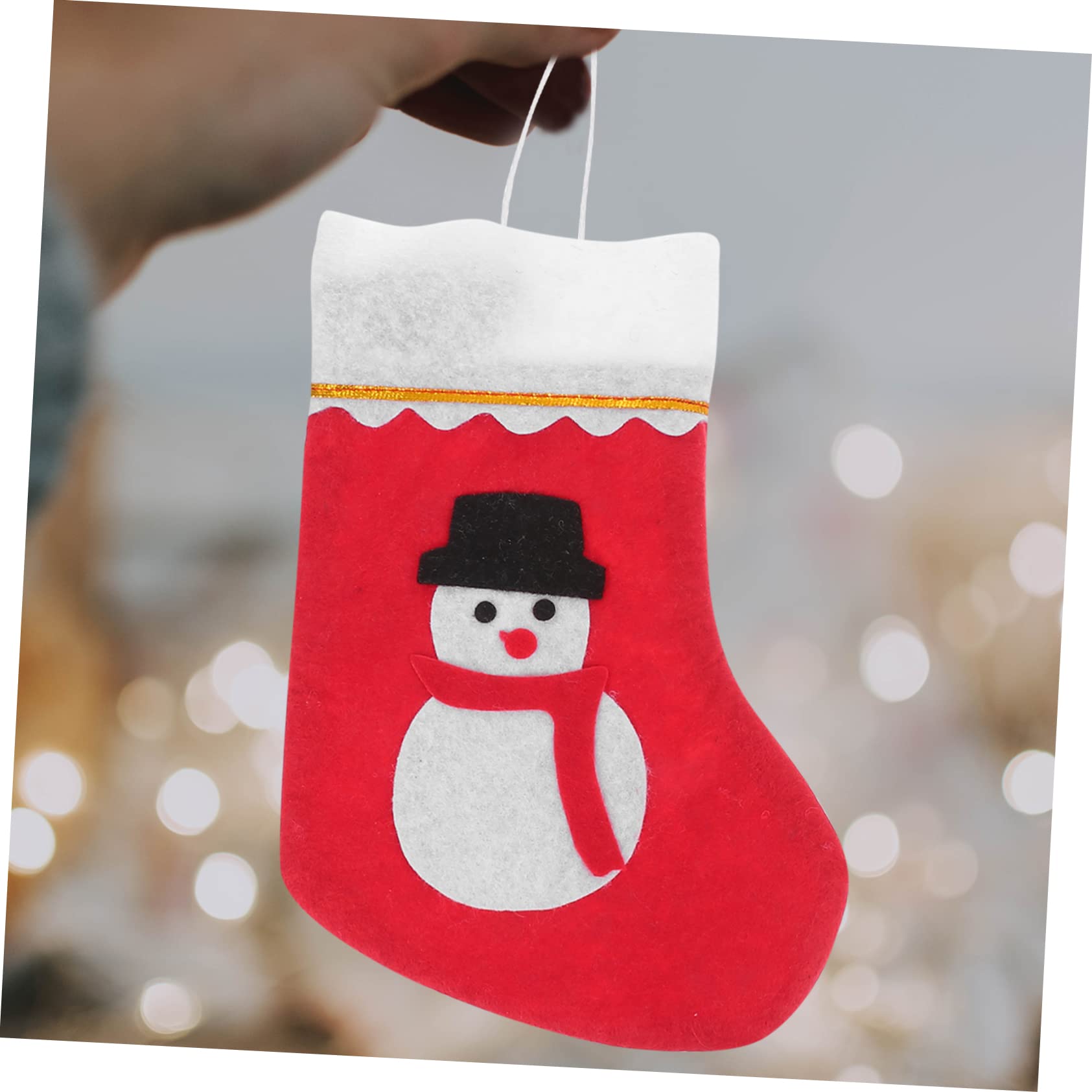 IMIKEYA 72 STK Weihnachtsstrumpf Goodie Bag weihnachtsgeschenktüte Mini-Weihnachtsstrümpfe Mini-Strümpfe Weihnachten büro Dekoration Office Decoration Kaminanhänger Geschenkhalter Stoff