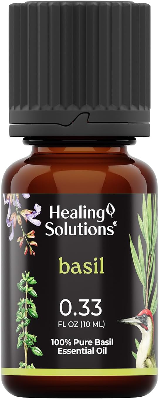 Healing Solutions Basil Essential Oil - 0.33 Fluid Ounces