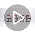 DWVO Modern Dining Chairs Set of 2 Brown Upholstered Kitchen Chairs with Faux Leather Cushion Seat and Heavy Duty Metal Leg for Kitchen Living Room Restaurant, Brown