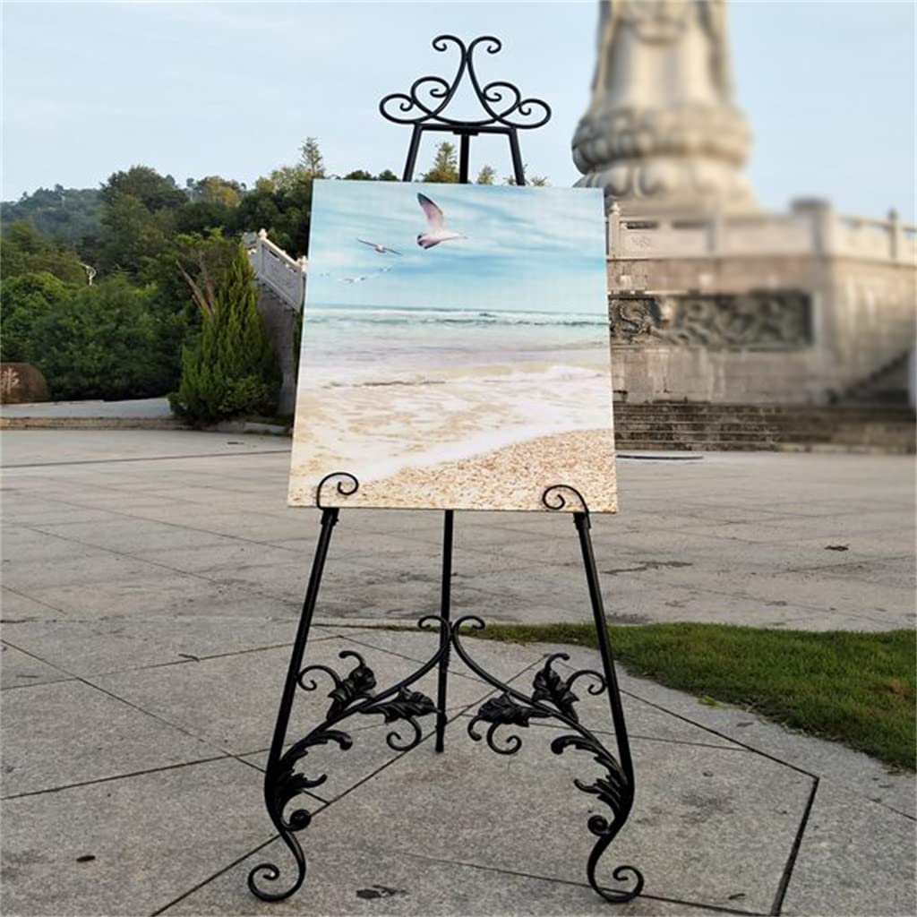 Soporte De Pintura Al Óleo Exhibición Bienvenida Boda Marco Foto Hierro Caballete Plegable Cartelera Montado En El Piso(3-Pack)