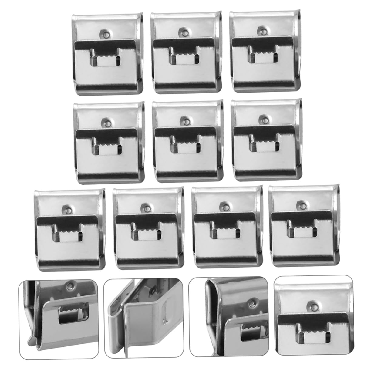 SOLUSTRE 165 Stk Volt-erdungsklemme Kabelclips Rahmen Drahtklammern Anhängerrahmen-drahtclips Drahtklemmen Aus Edelstahl Kabelmanagement Für -module Kabelklemmen 304 Edelstahlmaterial
