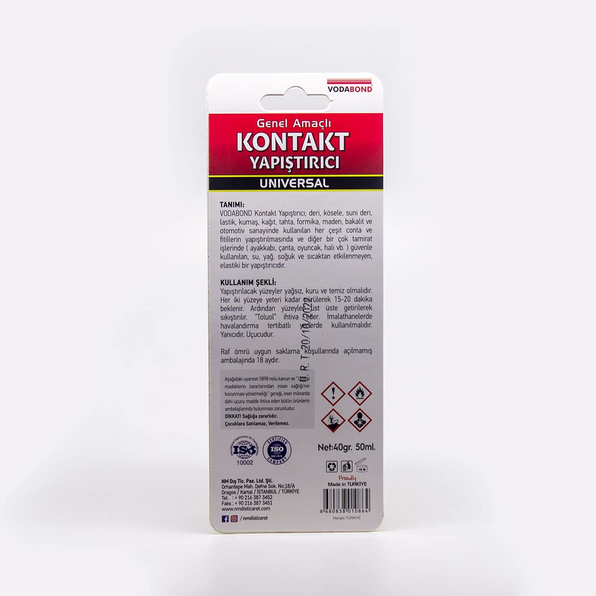VODABOND 53.03.033 Klej kontaktowy do tubek, 50 ml, żółty