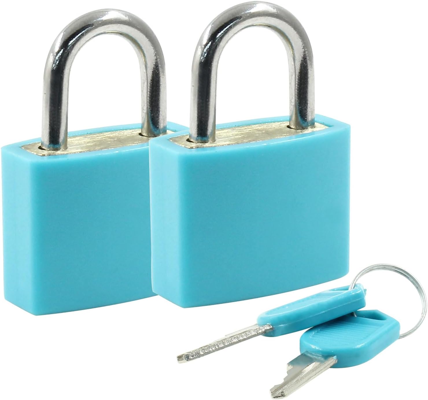 10 Pcs Small Luggage Locks with Keys, Multicolor Suitcase Locks Mini Metal Plastic Covered Copper Padlocks for Suitcase, Backpack, Gym Locker, Classroom