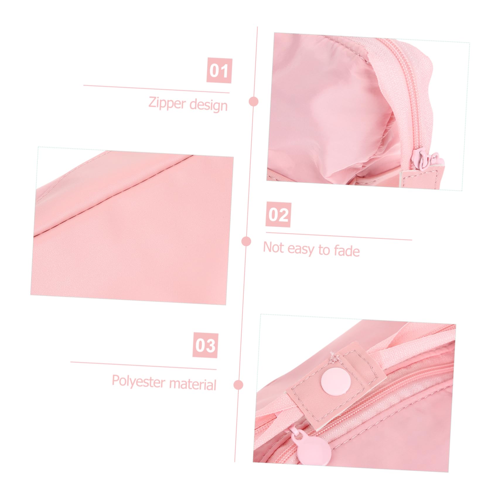 COHEALI 5pezzi Borsa Astuccio Multifunzionale Per Ragazze Astuccio Elegante Con Capacità Per Cancelleria e Trucco Delicato Per Scuola e Viaggi