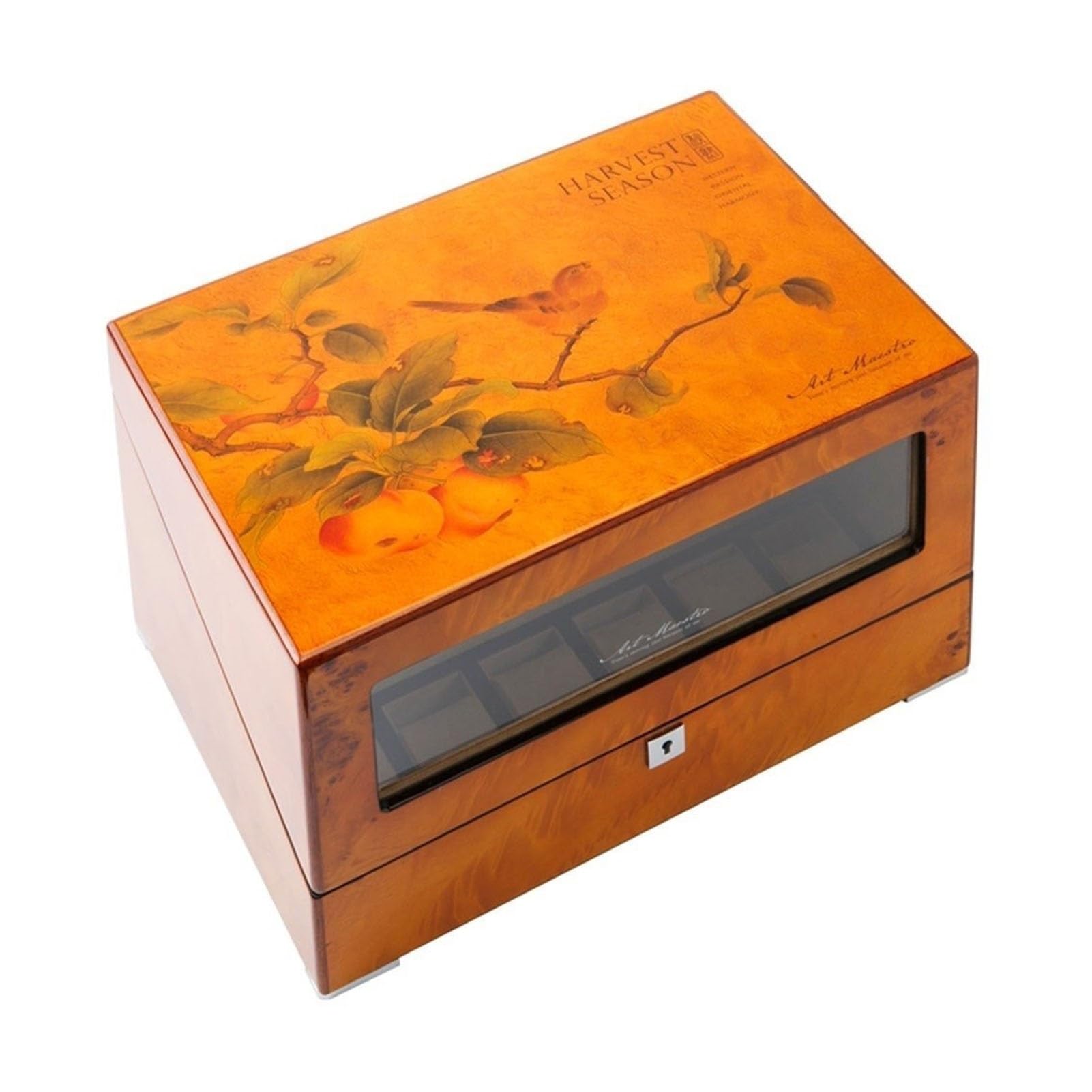Remontoir montre automatique luxe en bois laqué piano pour 10 montres