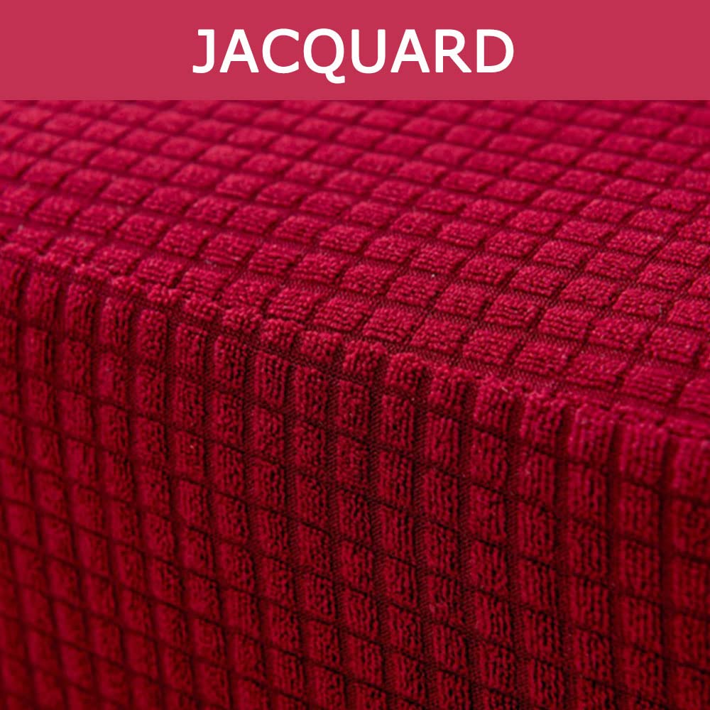 Copri Pouf Elasticizzato 2 Pezzi | Fodera Morbida In Spandex | Lavabile | Per Ottomano Soggiorno - Viola Chiaro - Foto 7