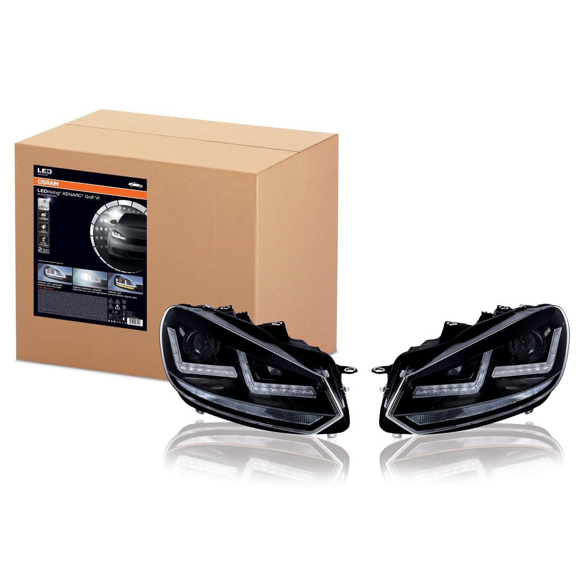 Osram LEDriving XENARC Golf VI Schwarz, LED, Scheinwerfer, LEDHL102-BK, 12V, 1 Set (2 Scheinwerfer, Fahrer- und Beifahrerseite)