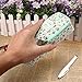 BTSKY Cute Pencil Case - High Capacity Floral Pencil Pouch Stationery Organizer Multifunction Cosmetic Makeup Bag, Perfect Holder for Pencils and Pens (Light Blue)