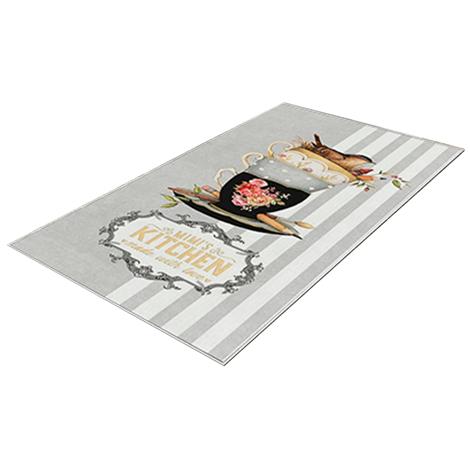 Well Home Mobiliario & Decoración Grau Bedruckter Polyesterteppich 160 X 230Cm Modell Mimiskitchen Mehrfarbig