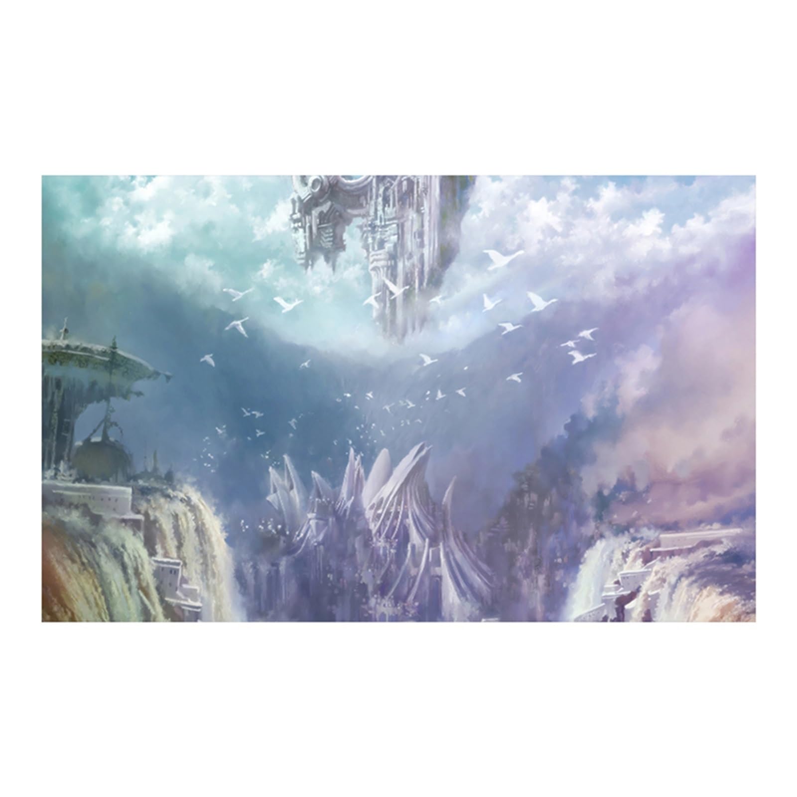 Decorazione for Acquario 3D con Cielo Stellato da Sogno, Effetto | Adesivo for sfondo acquario, poster da stampa Decorazioni for acquari Accessori for acquari in PVC(Green,40x80cm)