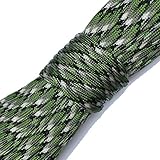 Paracorde 550 – 30 m – idéale pour l'extérieur, le camping, le jardin ou pour le tressage de bracelets, Camouglage verde