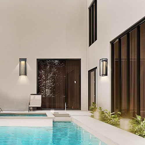 Miniatura 9 de Luces LED de pared para exteriores, luz negra para porche delantero exterior, montaje en pared, accesorios de iluminación modernos, aplique de pared