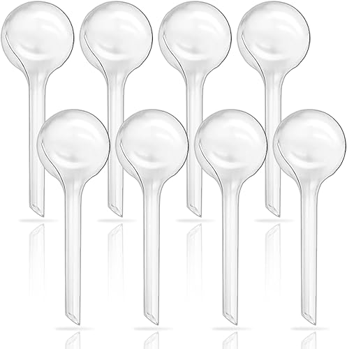Anyumocz 8 globos transparentes de riego de plantas, globos de riego automático automático, dispositivo de agua de jardín de plástico para plantas,