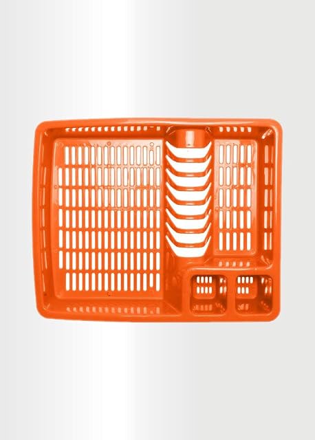 ECO Plastic Dish Drainer Utensil Holder, Dish Rack Drainers (Orange)