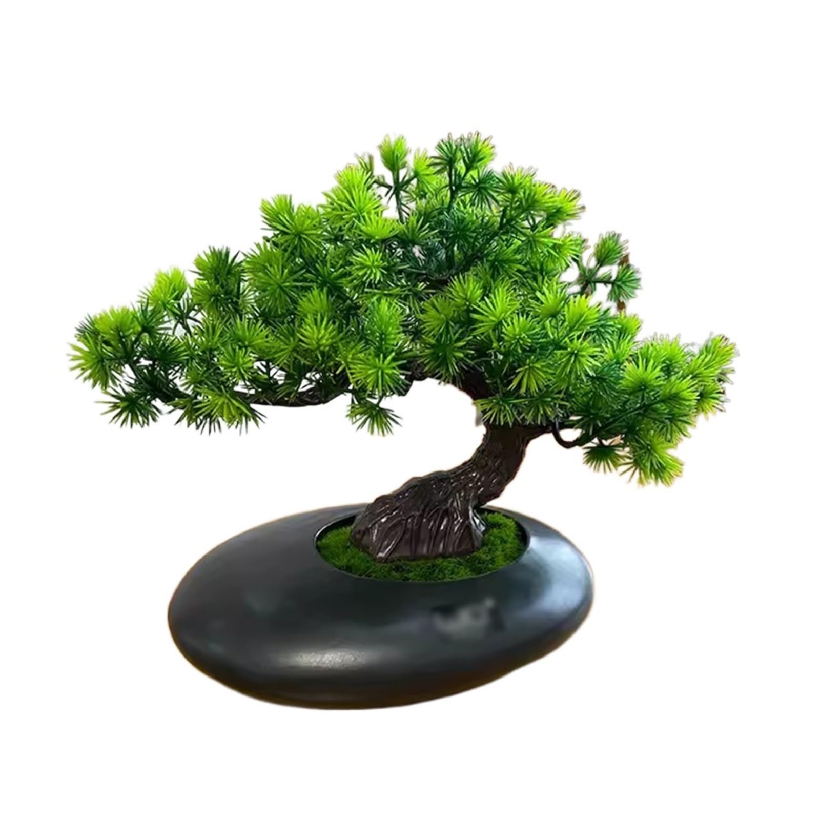 HCZKIUJY Artificial Bonsai Tree Simulated Pine Welcoming Pine Arhat Pine False Pine Living Room Study Decoration Modelling Beauty Fortune Tree Landscape Decoration Fake Plant Decoration (D)