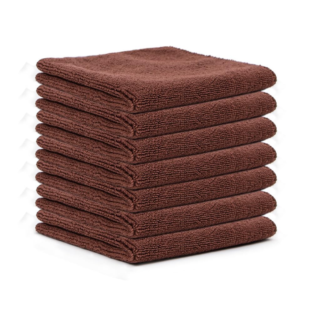 Set di 10 panni per la pulizia in microfibra, 30 x 30 cm, senza