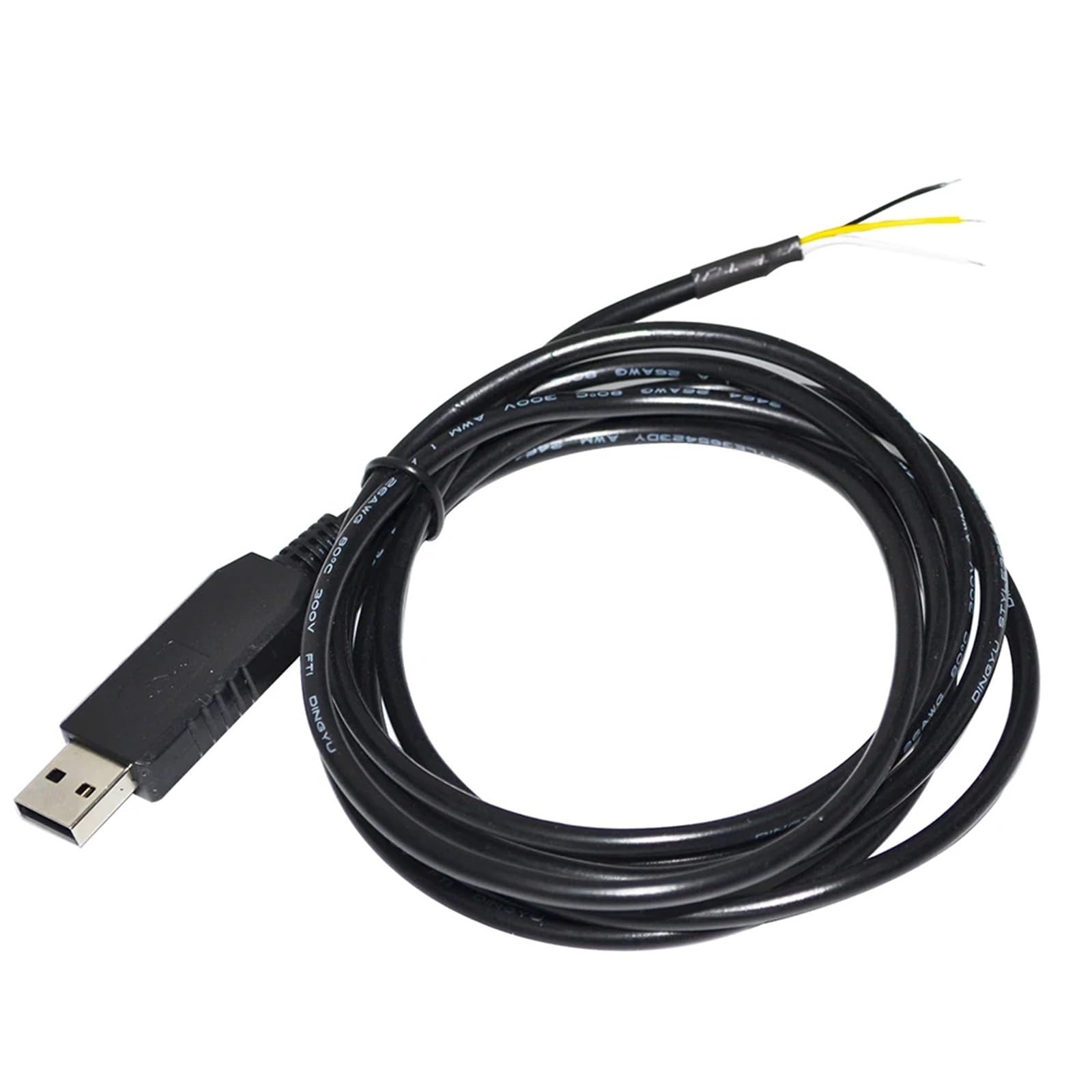 Câble convertisseur adaptateur série ouvert USB industriel vers RS232 3 broches 3P(3 metres)