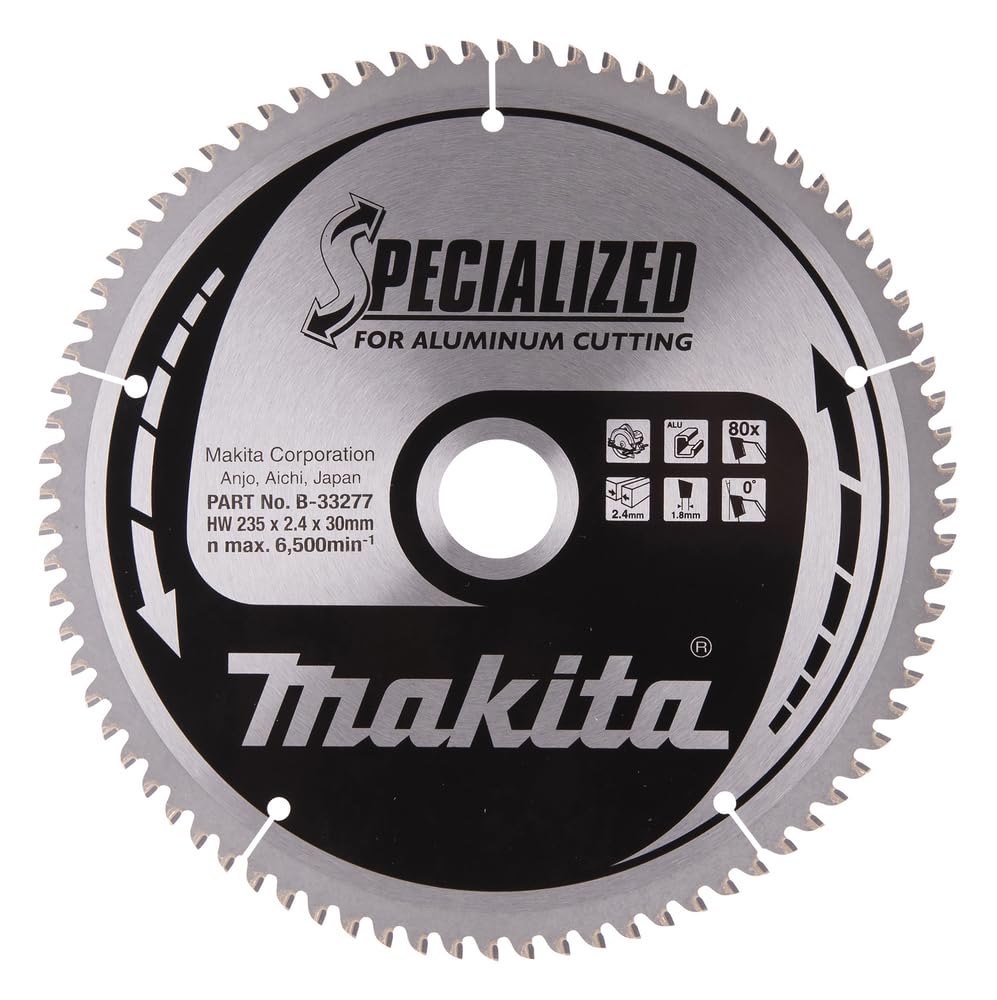 Makita B-33277 Hoja de Sierra Circular Specialized 235x30mm 80T Aluminio