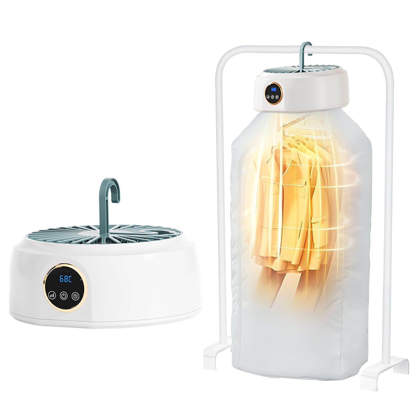 Draagbare wasdroger, 600 W, mini-warmtepompen met droogtas, PTC Draagbare wasdroger, 600 W, mini-warmtepompen met droogtas, PTC