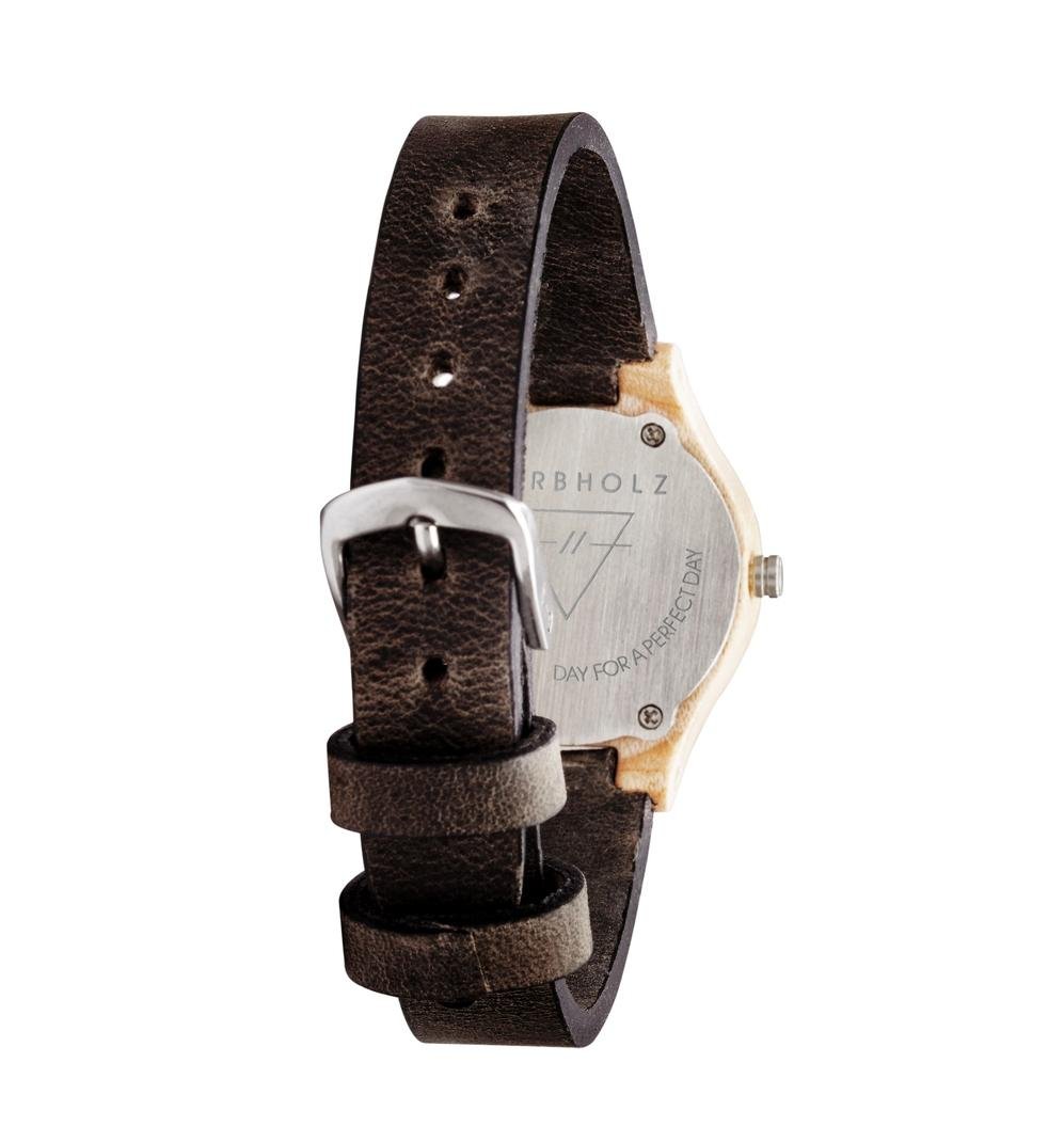 Kerbholz Damen-Armbanduhr Adelheid Analog Quarz Leder 0612524230933