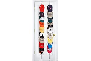 CapRack18 Over-The-Door Hat Rack and Organizer Baseball Cap Rack Over The Door...
