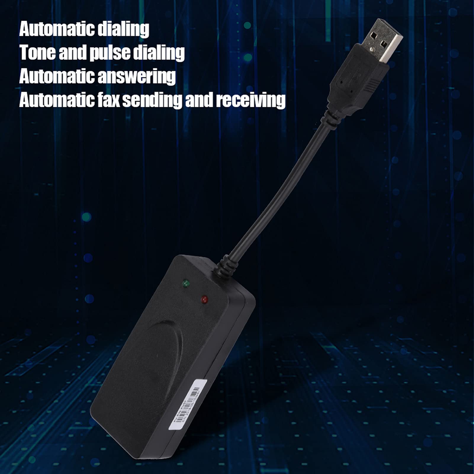 Modem Fax Externe USB 2.0 56K - Plug And Play - Pour Windows 7/8/10/XP - Noir
