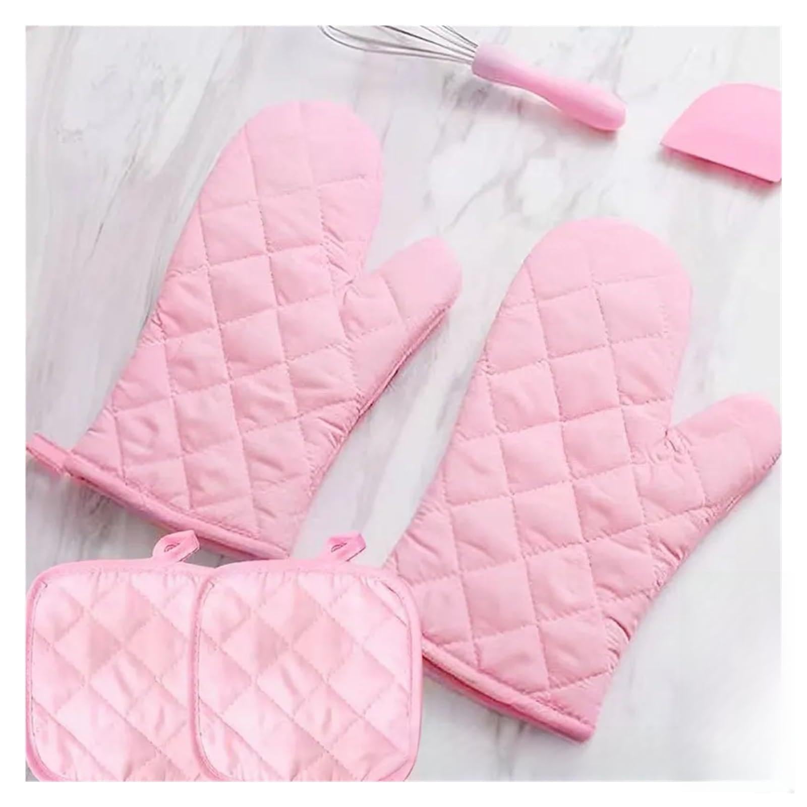 Oven Gloves Double Sided Thickened Kitchen Insulated Gloves, Oven Baking, Microwave, Anti Slip And Scalding
