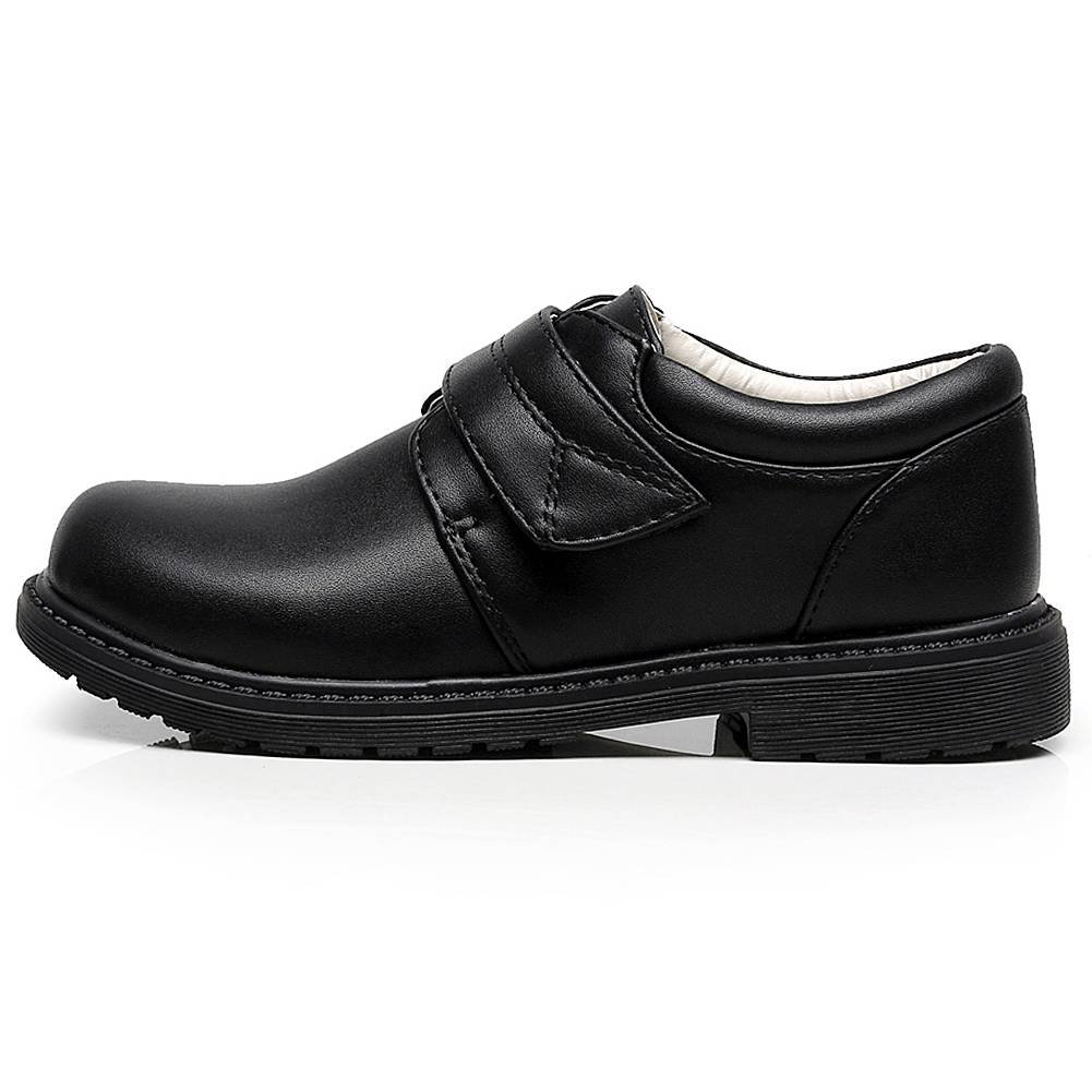 rismart Garçon Crochet&Boucle Formel Prince Rond Orteil Chaussures de Ville à Lacets