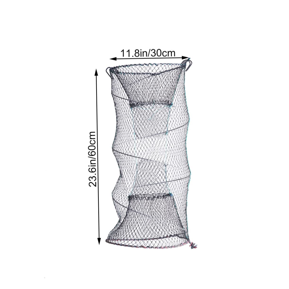 ARTSEWPLY Foldable Fishing Landing Net Portable Zinc Plated Mesh Trap for Catching Crab Lobster Shrimp Minnow Crayfish Suitable for Freshwater Saltwater Use