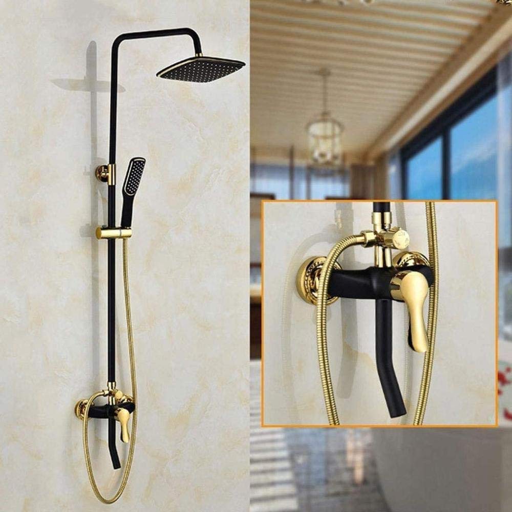 OZBMA Wall-Mounted Shower tap for Bathroom Multifunction Mixer Rainfall Head Four-Speed Faucet Compressor Set