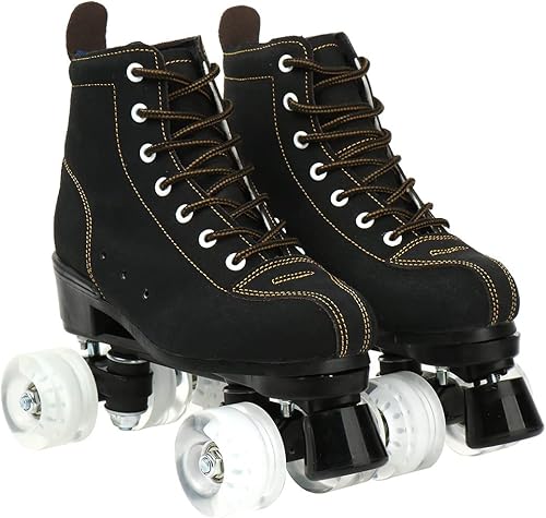 Miniatura 3 de XUDREZ Patines de ruedas para mujeres y hombres, patines de cuatro ruedas, patines brillantes para niñas y niños con bolsa de zapatos
