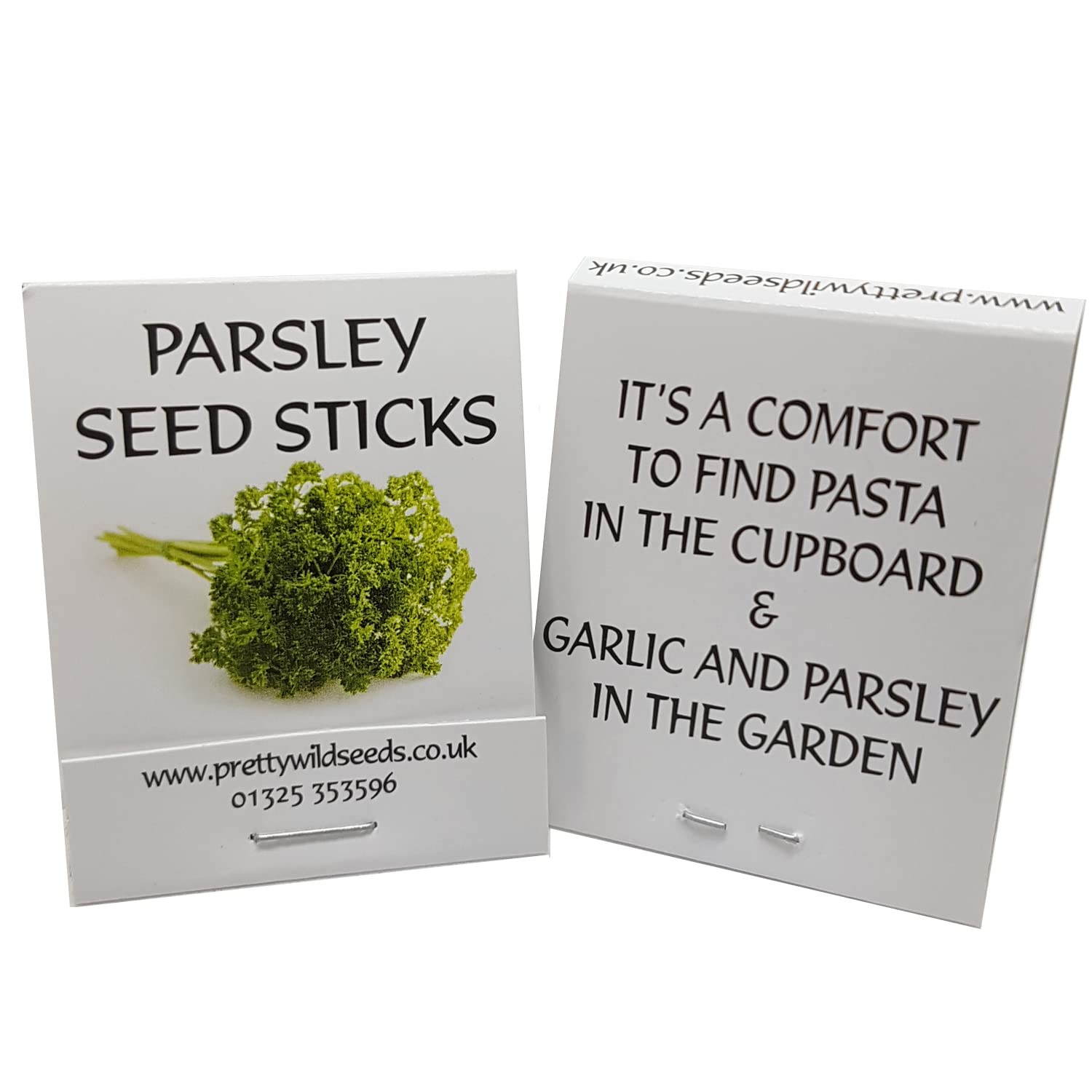 Herbs Seed Sticks Matchstick Packets Made with Real Herb Seeds Birthday Party Bag Fillers Promotional Items Giveaways (Parsley, 5 Packets)