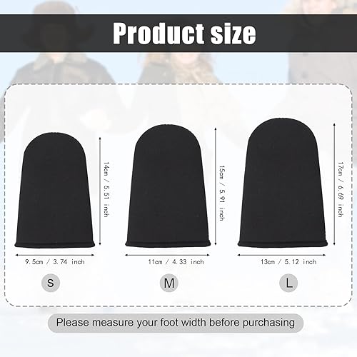 Miniatura 2 de lasuroa 2 pares de calentadores de dedos, fundas térmicas de neopreno para los dedos de los pies, mangas para botas, calcetines para calentar los