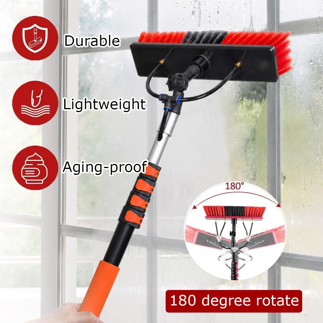 Kit Pulizia Pannelli Fotovoltaici Telescopica 32cm Brush,12FT