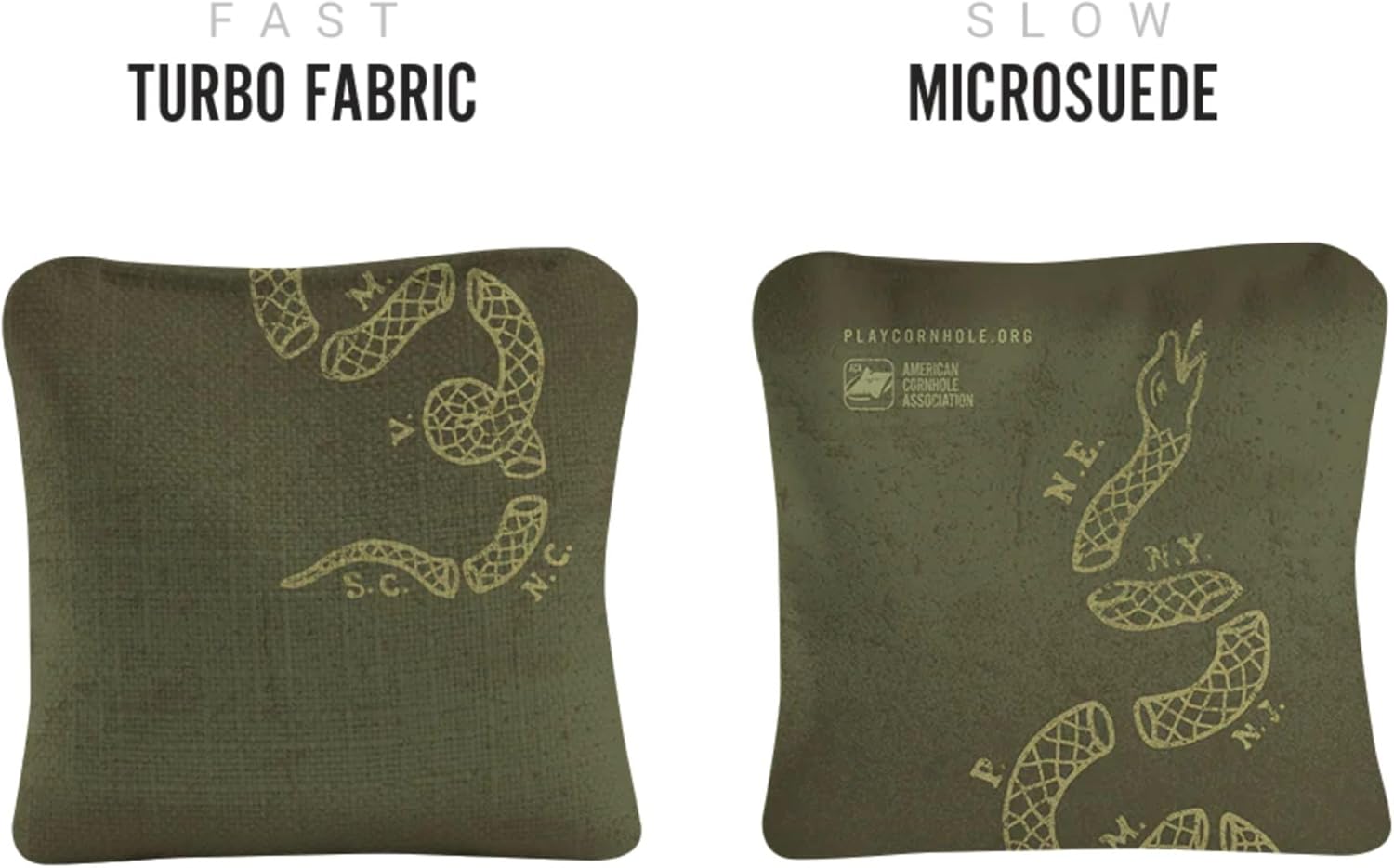 ACA Synergy Pro Professional Cornhole Bags Dual Sided Regulation 6x6 Set of 4 Patriotic Military