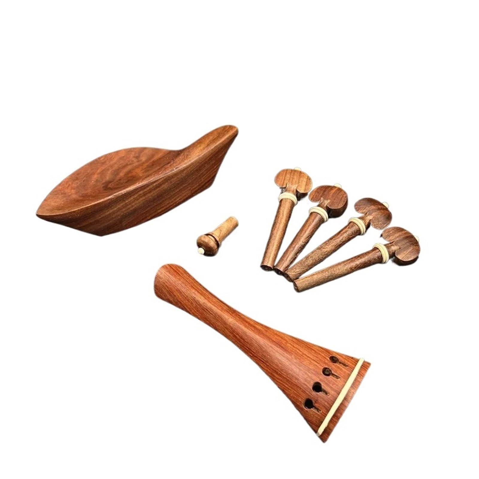 Mento per violino 1 set 4/4 violino cordiera in palissandro + piroli + puntali + mentoniera/mentoniera accessori for violinista raccordi(Color 1)