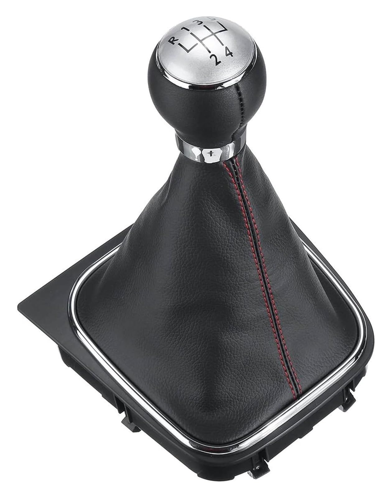 FNCVTM Car Gear Knob for VW for Golf for Rabbit for Jetta MK5 MK6 5 6 Speed Manual Gear Stick Shift Knob with Gaiter Boot Cover(5 Speed)
