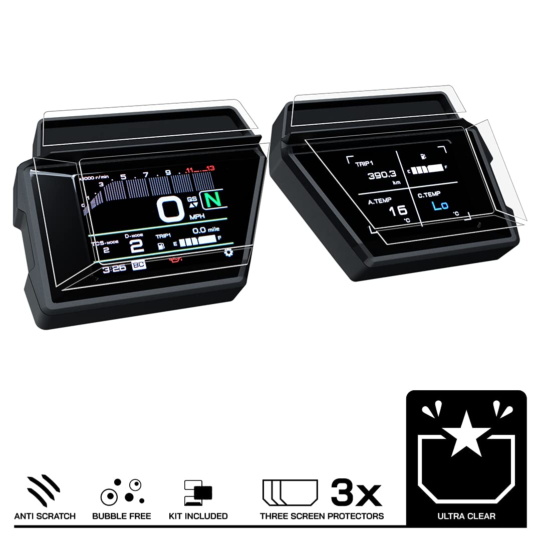 Speedo Angels Osłona ekranu deski rozdzielczej kompatybilna z TRACER 9 (GT) (2021-) 3 x Ultra Clear