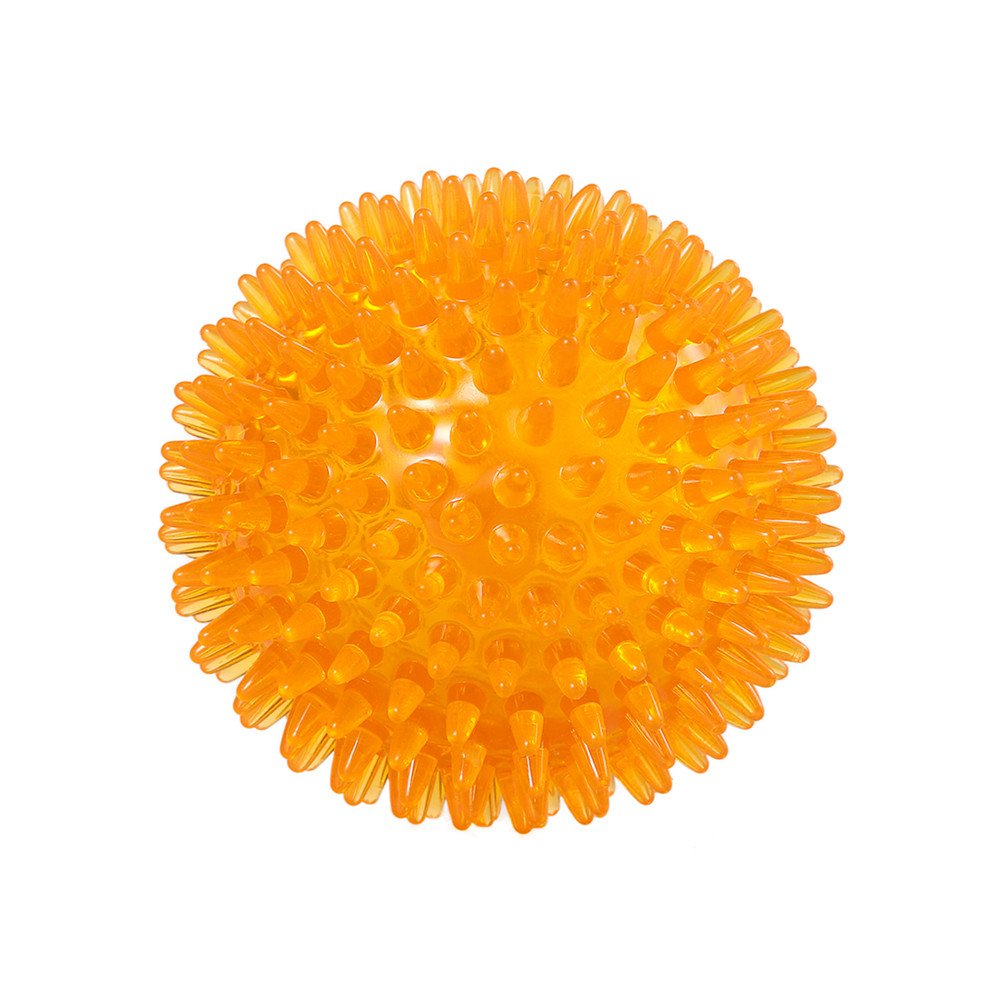 EETOYSSqueaker Ball Dog Toy Colors will vary TPR Bouncy Floating Teeth Cleaning (Medium, Orange)